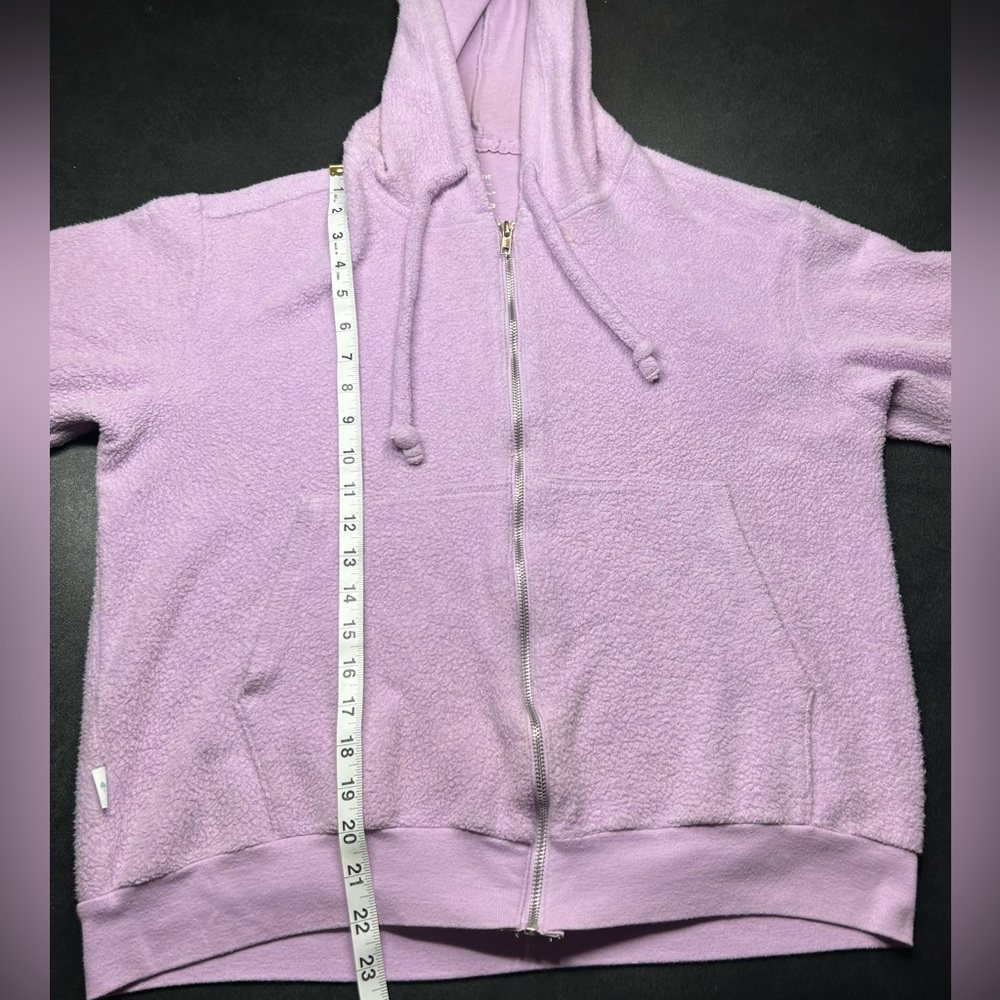 Soft Serve Size S Light Purple Cloud Cotton Zipper Hooded Swearshirt - Picture 4 of 4